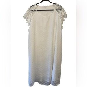 BloomChic Swiss Dot and Lace Dress